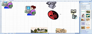 Excel में पिक्चर/क्लिप-आर्ट डाले-
